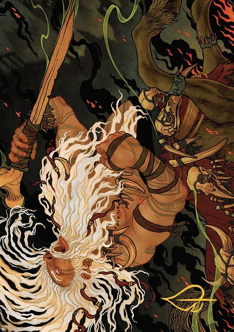 Yarus, Roar of the Old Gods Art Card (46/49) (Gold-Stamped Signature) [Murders at Karlov Manor Art Series]