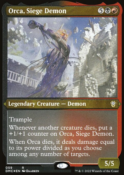 Orca, Siege Demon (Foil Etched) [Dominaria United Commander]