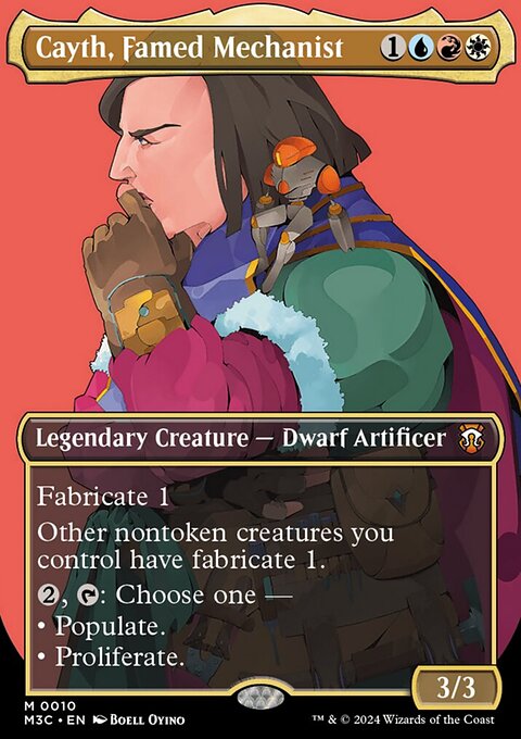 Cayth, Famed Mechanist (Borderless) (Ripple Foil) [Modern Horizons 3 Commander]