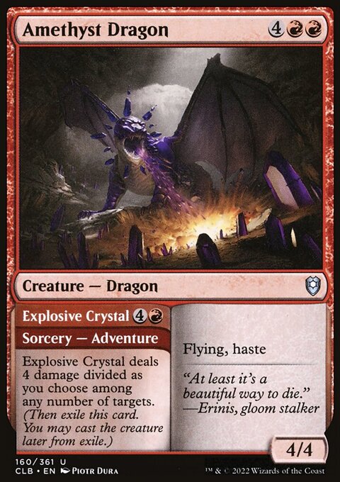 Amethyst Dragon // Explosive Crystal [Commander Legends: Battle for Baldur's Gate]
