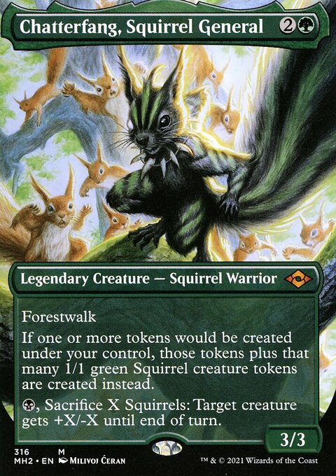 Chatterfang, Squirrel General (Borderless Alternate Art) [Modern Horizons 2]