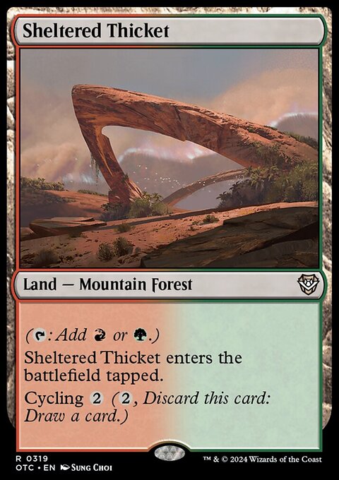 Sheltered Thicket [Outlaws of Thunder Junction Commander]