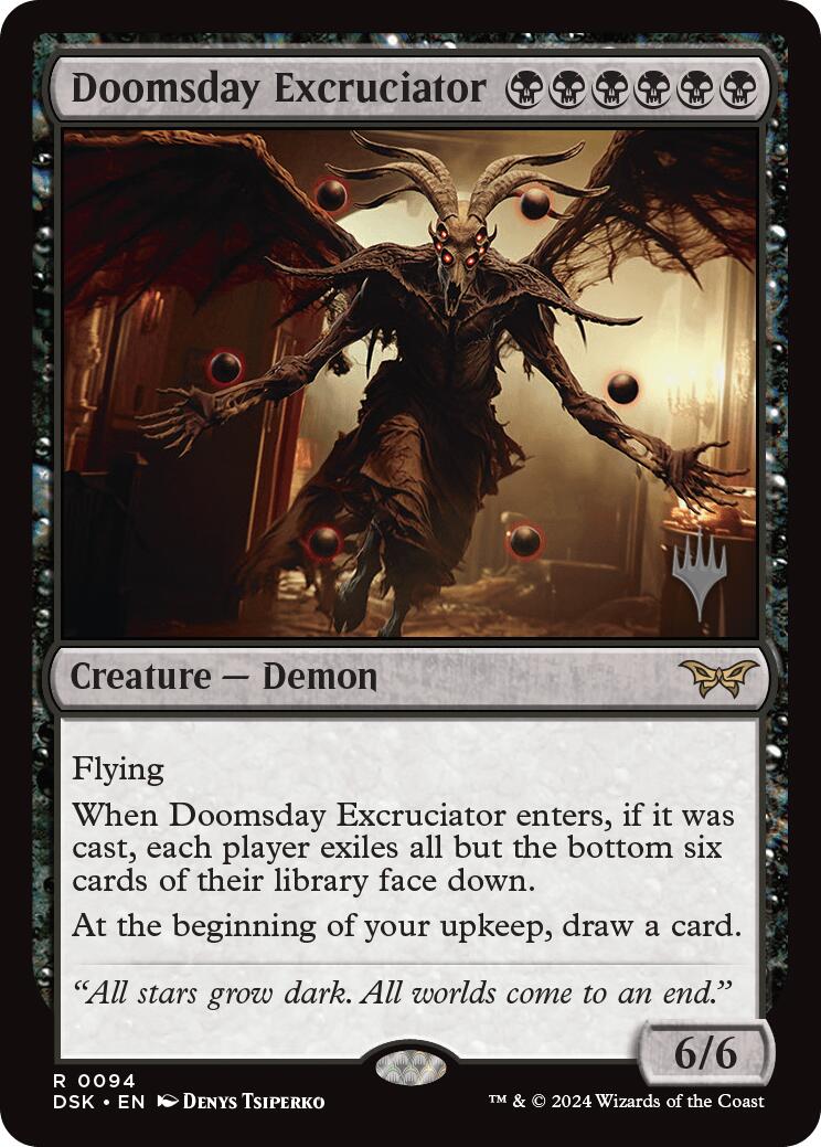 Doomsday Excruciator (Promo Pack) [Duskmourn: House of Horror Promos]