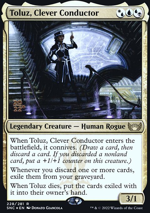 Toluz, Clever Conductor [Streets of New Capenna Prerelease Promos]
