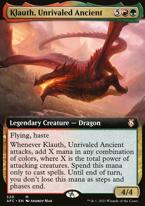 Klauth, Unrivaled Ancient (Extended Art) [Dungeons & Dragons: Adventures in the Forgotten Realms Commander]