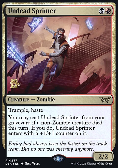 Undead Sprinter [Duskmourn: House of Horror Prerelease Promos]