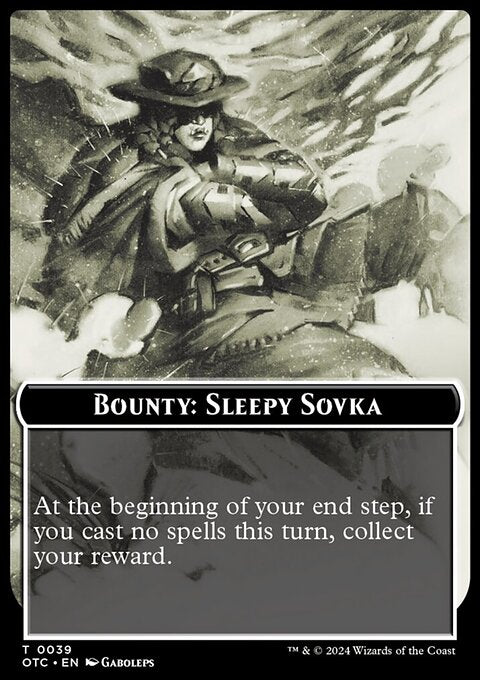 Bounty: Sleepy Sovka // Bounty Rules Double-Sided Token [Outlaws of Thunder Junction Commander Tokens]