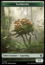 Hamster // Saproling Double-Sided Token [Bloomburrow Commander Tokens]