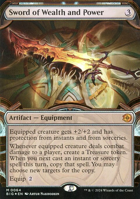 Sword of Wealth and Power (Showcase) (Raised Foil) [Outlaws of Thunder Junction: The Big Score]