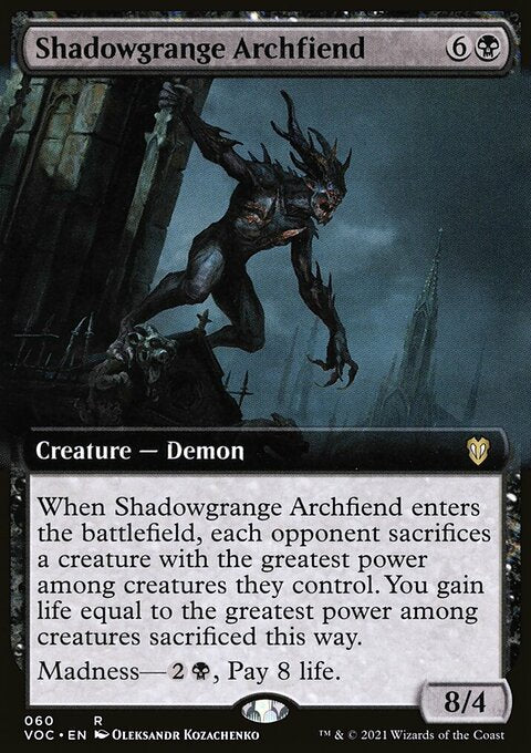 Shadowgrange Archfiend (Extended Art) [Innistrad: Crimson Vow Commander]