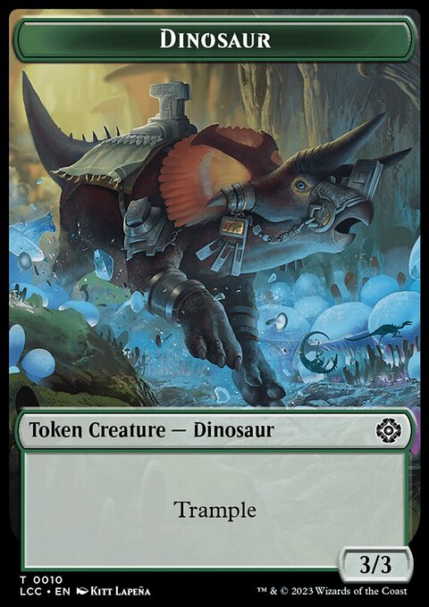 Dinosaur Beast // Dinosaur Double-Sided Token [The Lost Caverns of Ixalan Commander Tokens]