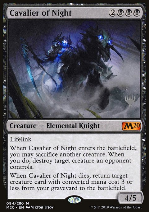 Cavalier of Night [Core Set 2020 Prerelease Promos]