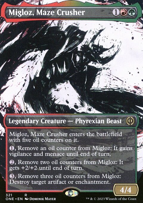 Migloz, Maze Crusher (Borderless Ichor) [Phyrexia: All Will Be One]