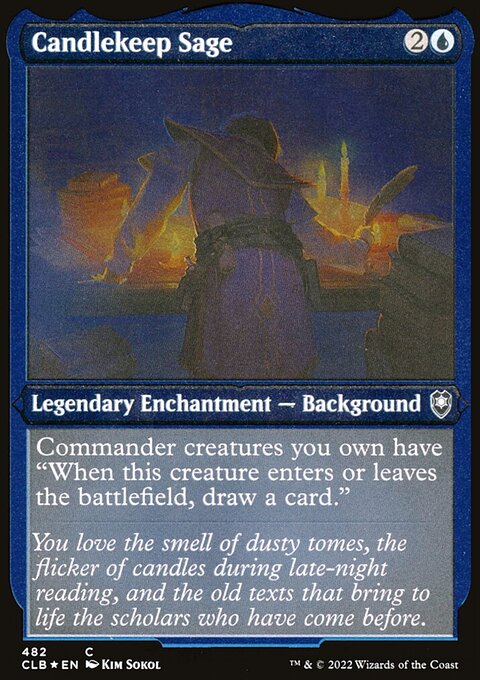 Candlekeep Sage (Foil Etched) [Commander Legends: Battle for Baldur's Gate]