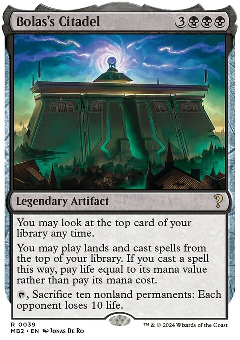 Bolas's Citadel (White Border) [Mystery Booster 2]