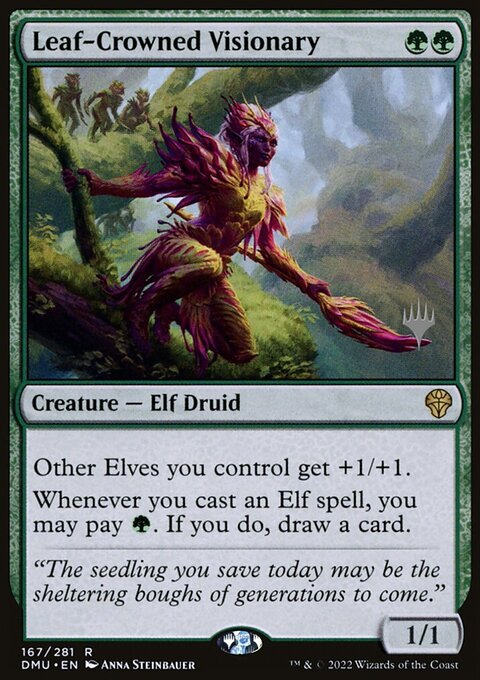 Leaf-Crowned Visionary (Promo Pack) [Dominaria United Promos]