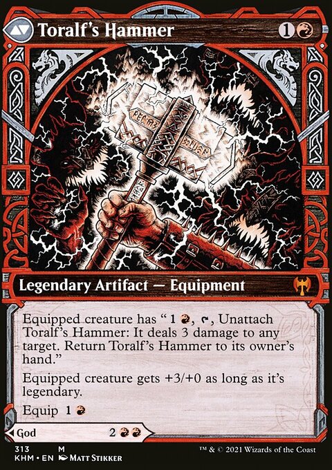Toralf, God of Fury // Toralf's Hammer (Showcase) [Kaldheim]