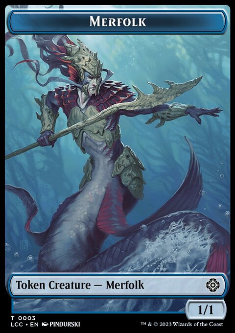Boar // Merfolk (0003) Double-Sided Token [The Lost Caverns of Ixalan Commander Tokens]