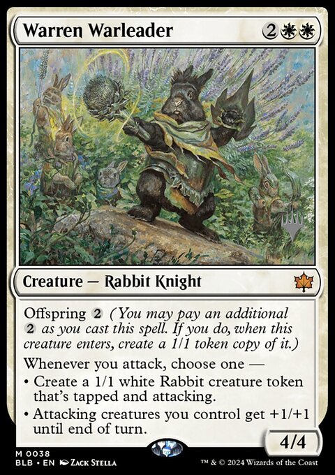 Warren Warleader [Bloomburrow Prerelease Promos]
