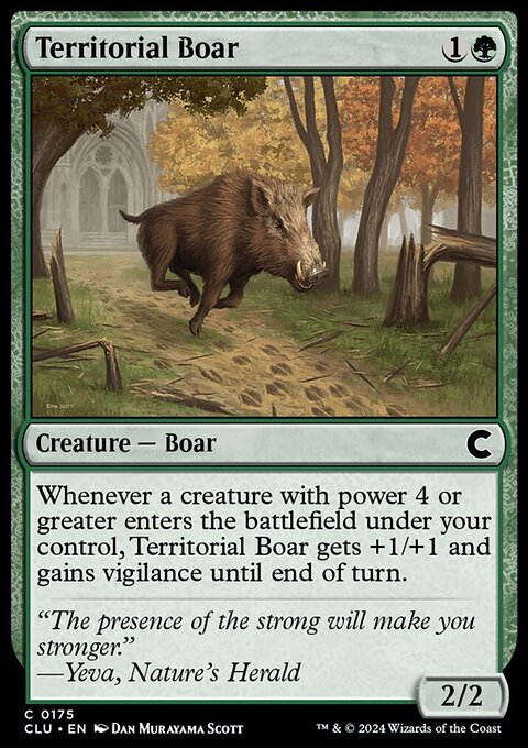 Territorial Boar [Ravnica: Clue Edition]