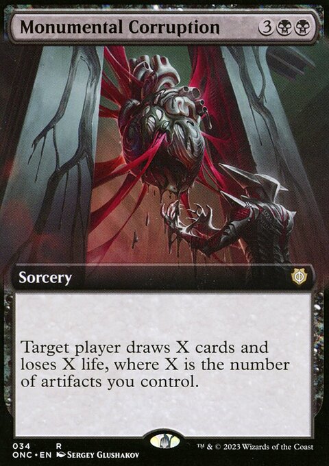 Monumental Corruption (Extended Art) [Phyrexia: All Will Be One Commander]