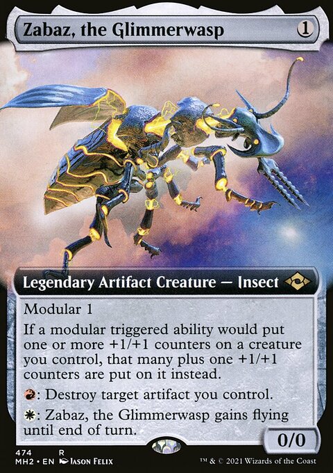Zabaz, the Glimmerwasp (Extended Art) [Modern Horizons 2]