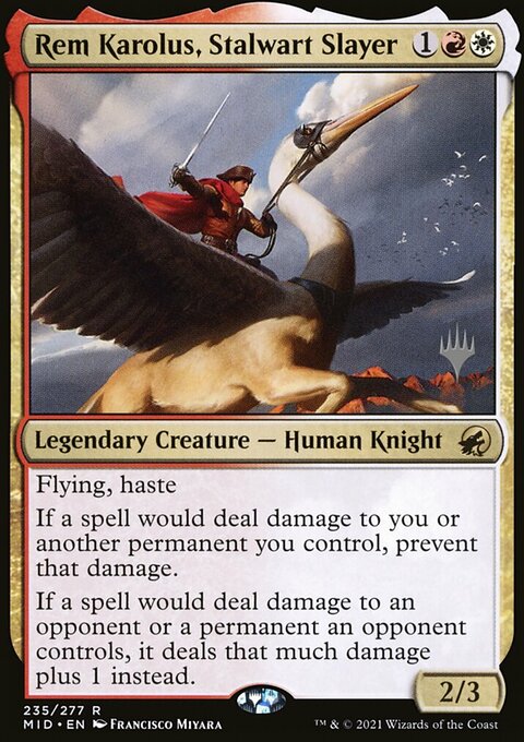 Rem Karolus, Stalwart Slayer (Promo Pack) [Innistrad: Midnight Hunt Promos]