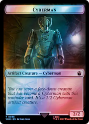 Alien // Cyberman Double-Sided Token (Surge Foil) [Doctor Who Tokens]