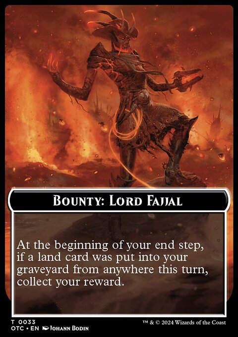 Bounty: Lord Fajjal // Bounty Rules Double-Sided Token [Outlaws of Thunder Junction Commander Tokens]