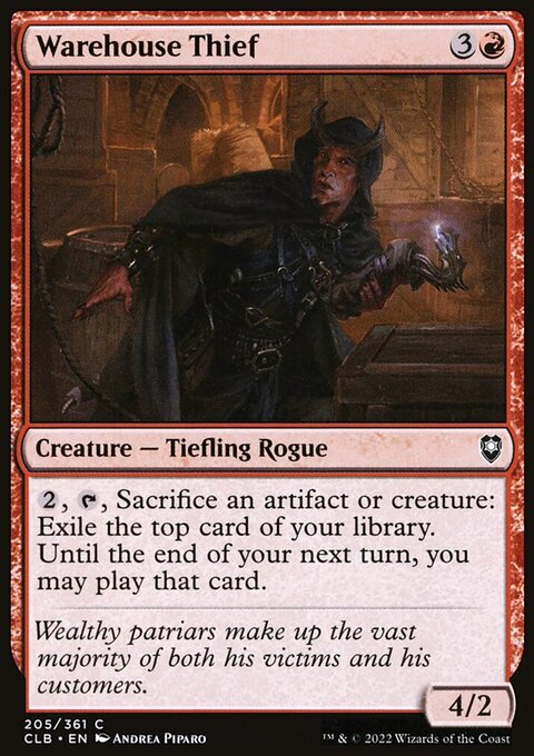 Warehouse Thief [Commander Legends: Battle for Baldur's Gate]