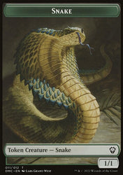 Human // Snake Double-Sided Token [Dominaria United Commander Tokens]