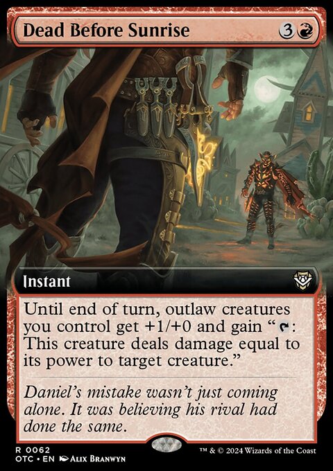 Dead Before Sunrise (Extended Art) [Outlaws of Thunder Junction Commander]