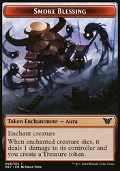 Smoke Blessing // Goblin Double-Sided Token [Kamigawa: Neon Dynasty Commander Tokens]