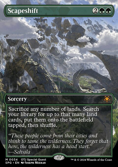 Scapeshift (Borderless) [Outlaws of Thunder Junction Special Guests]