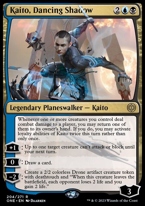 Kaito, Dancing Shadow [Phyrexia: All Will Be One Prerelease Promos]