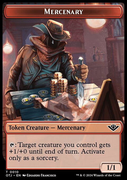 Mercenary // Varmint Double-Sided Token [Outlaws of Thunder Junction Tokens]