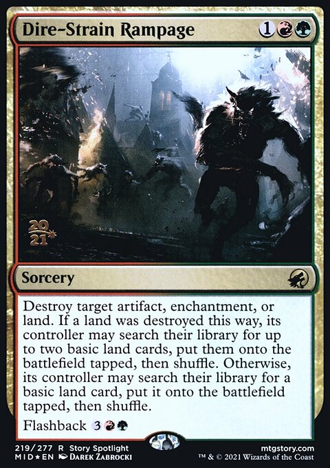 Dire-Strain Rampage [Innistrad: Midnight Hunt Prerelease Promos]