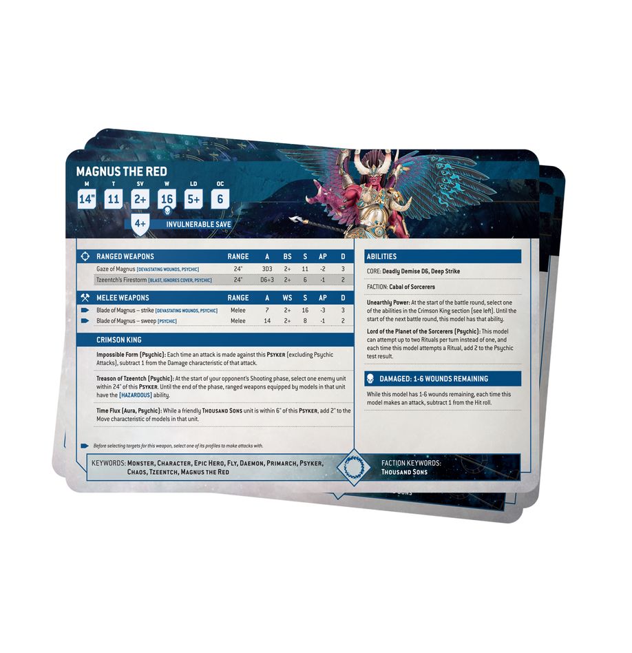 Warhammer 40,000: Datasheet Cards: Thousand Sons
