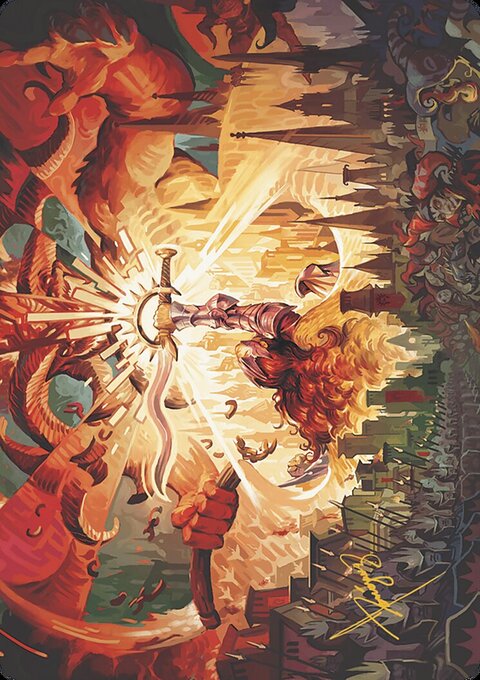 Warleader's Call Art Card (23/49) (Gold-Stamped Signature) [Murders at Karlov Manor Art Series]