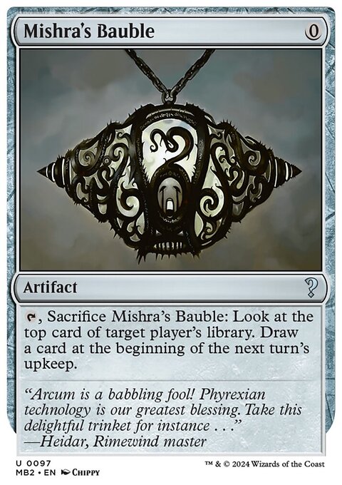 Mishra's Bauble (White Border) [Mystery Booster 2]