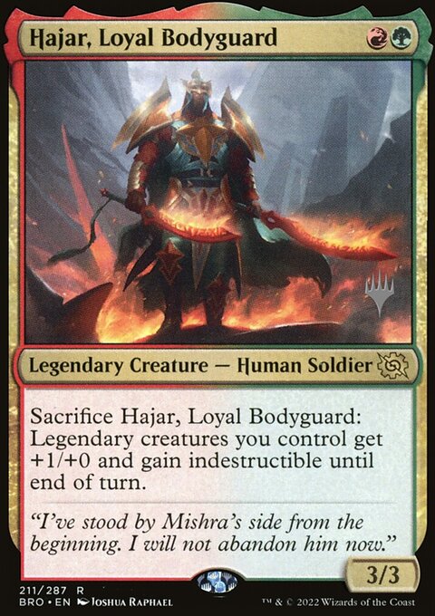 Hajar, Loyal Bodyguard [The Brothers' War Prerelease Promos]