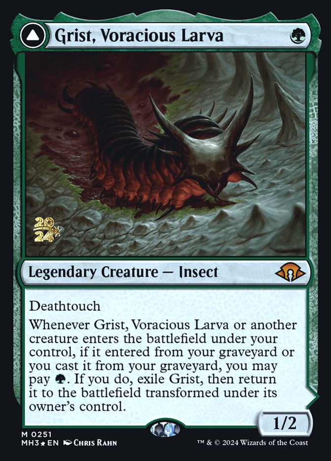 Grist, Voracious Larva [Modern Horizons 3 Prerelease Promos]