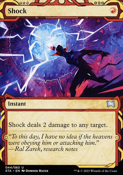 Shock (Foil Etched) [Strixhaven: School of Mages Mystical Archive]