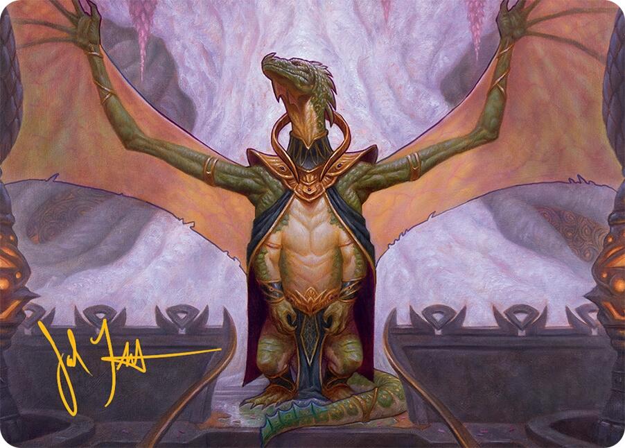 Kheru Goldkeeper Art Card (36/54) (Gold-Stamped Signature) [Tarkir: Dragonstorm Art Series]