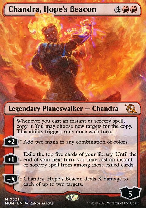 Chandra, Hope's Beacon (Borderless Alternate Art) [March of the Machine]