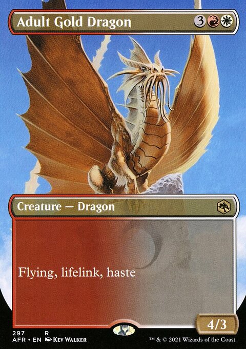 Adult Gold Dragon (Borderless Alternate Art) [Dungeons & Dragons: Adventures in the Forgotten Realms]