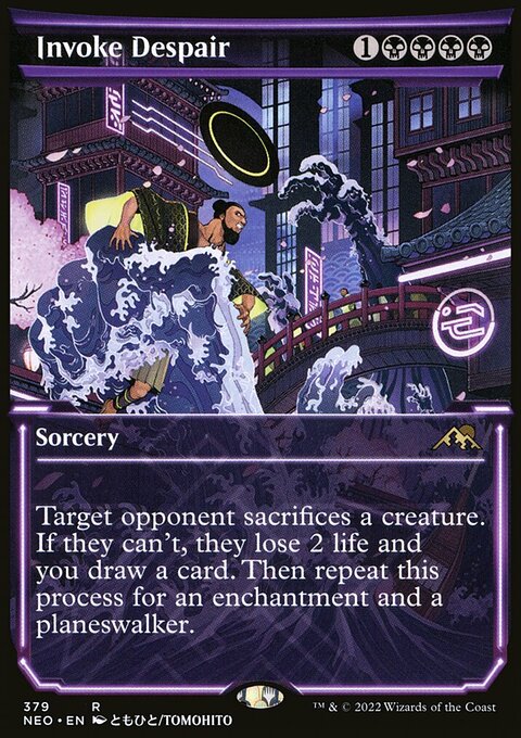 Invoke Despair (Showcase Soft Glow) [Kamigawa: Neon Dynasty]