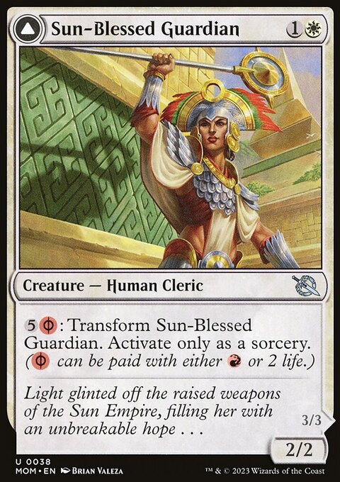 Sun-Blessed Guardian // Furnace-Blessed Conqueror [March of the Machine]