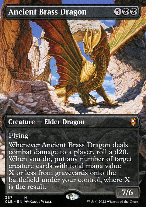 Ancient Brass Dragon (Borderless Alternate Art) [Commander Legends: Battle for Baldur's Gate]