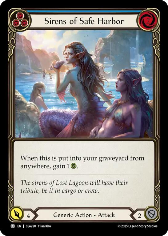 Sirens of Safe Harbor (Blue) [SEA228] (High Seas)  Rainbow Foil